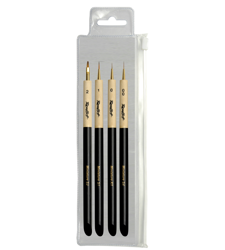 Set De 10 Pinceaux Pour Modélisme Et Figurines - 7 Pinceaux Détail Fin + 3 Drybrush, Pour Acrylique, Aquarelle, Huile